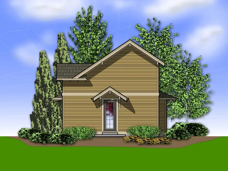 Rustic House Plan Rear Photo 01 - Daxton Sloping Lot Home 011D-0430 - Search House Plans and More