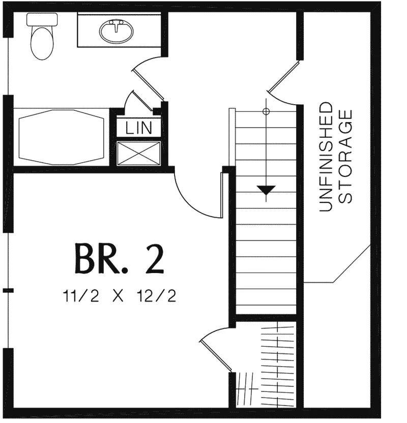 Craftsman Home Plan Second Floor 011D-0434