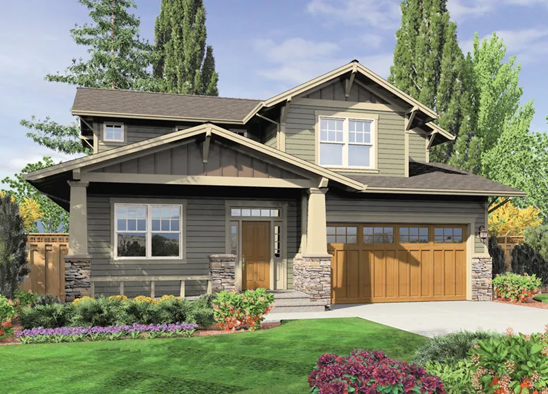 Neoclassical House Plan Front of Home - Kirkland Hill Craftsman Home 011D-0440 - Search House Plans and More