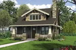 Rustic House Plan Front of Home - Bandon Falls Bungalow Home 011D-0489 - Search House Plans and More