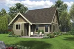 Rustic House Plan Rear Photo 01 - Bandon Falls Bungalow Home 011D-0489 - Search House Plans and More