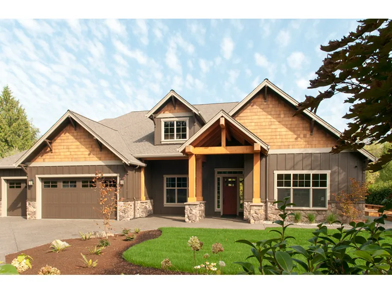 Luxury House Plan Front Photo 03 - Wrights Creek Craftsman Home 011D-0526 - Shop House Plans and More