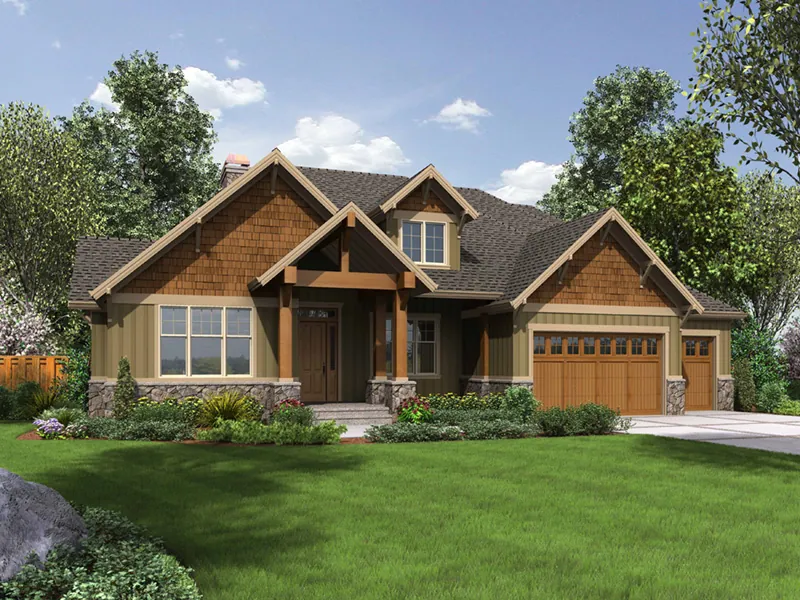 Luxury House Plan Front Photo 08 - Wrights Creek Craftsman Home 011D-0526 - Shop House Plans and More