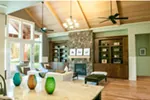 Luxury House Plan Living Room Photo 03 - Wrights Creek Craftsman Home 011D-0526 - Shop House Plans and More