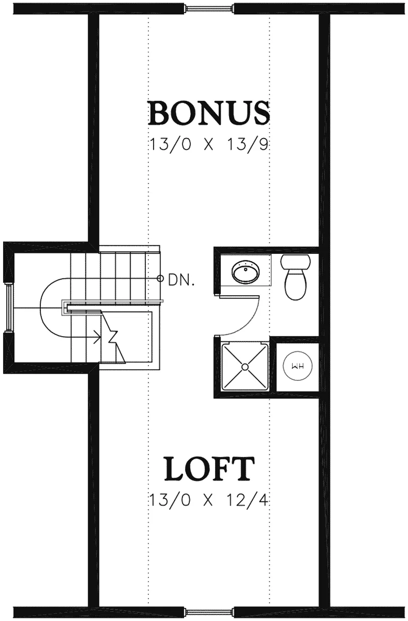 Farmhouse Plan Third Floor - Lucy Hill Narrow Lot Home 011D-0542 - Shop House Plans and More