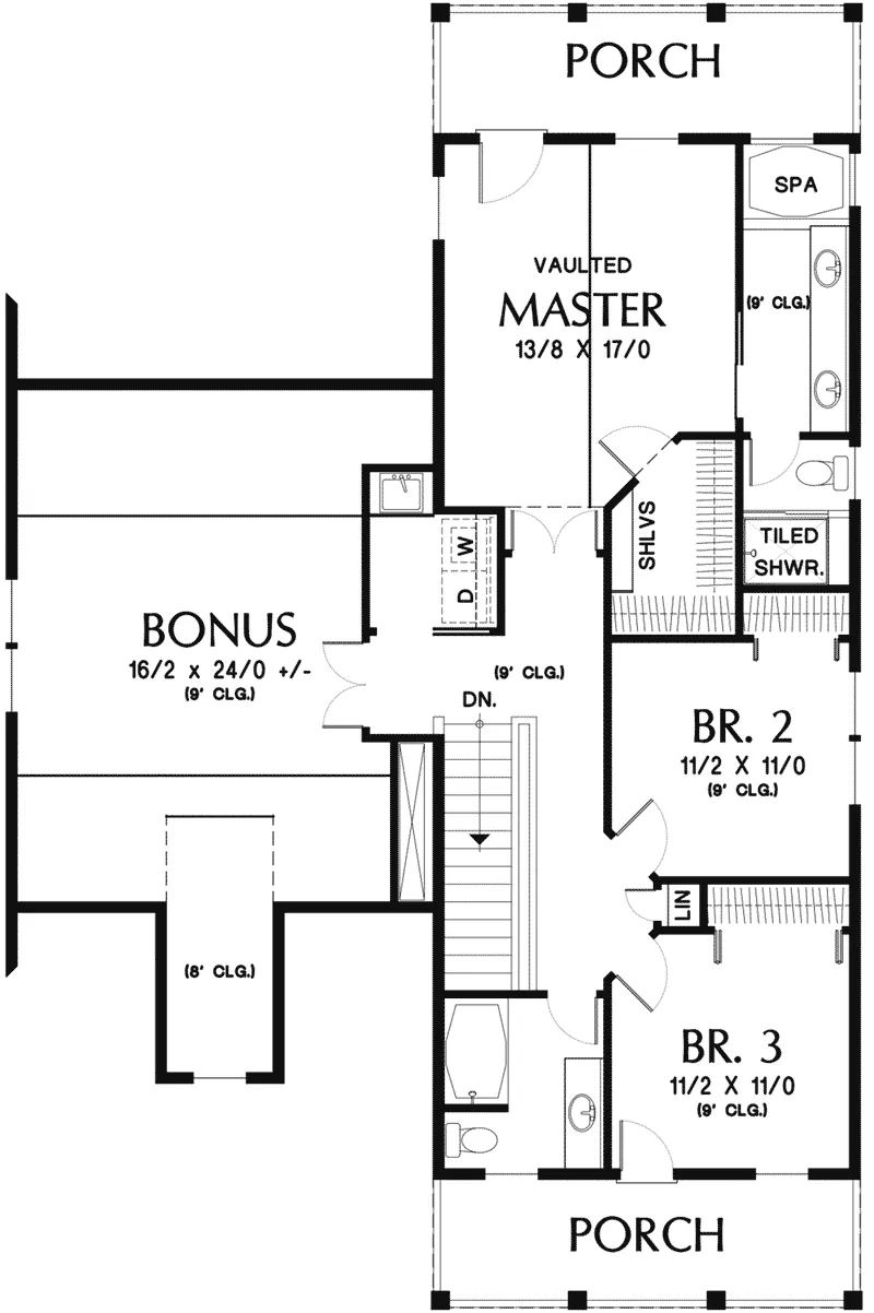 Southern House Plan Second Floor - Elsworth Southern Home 011D-0564 - Search House Plans and More