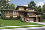 Contemporary House Plan Front Image - Neva Canyon Modern House with Elevator - Shop House Plans and More