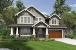 Arts & Crafts House Plan Front of Home - Cork Hollow Craftsman Home 011D-0574 - Search House Plans and More
