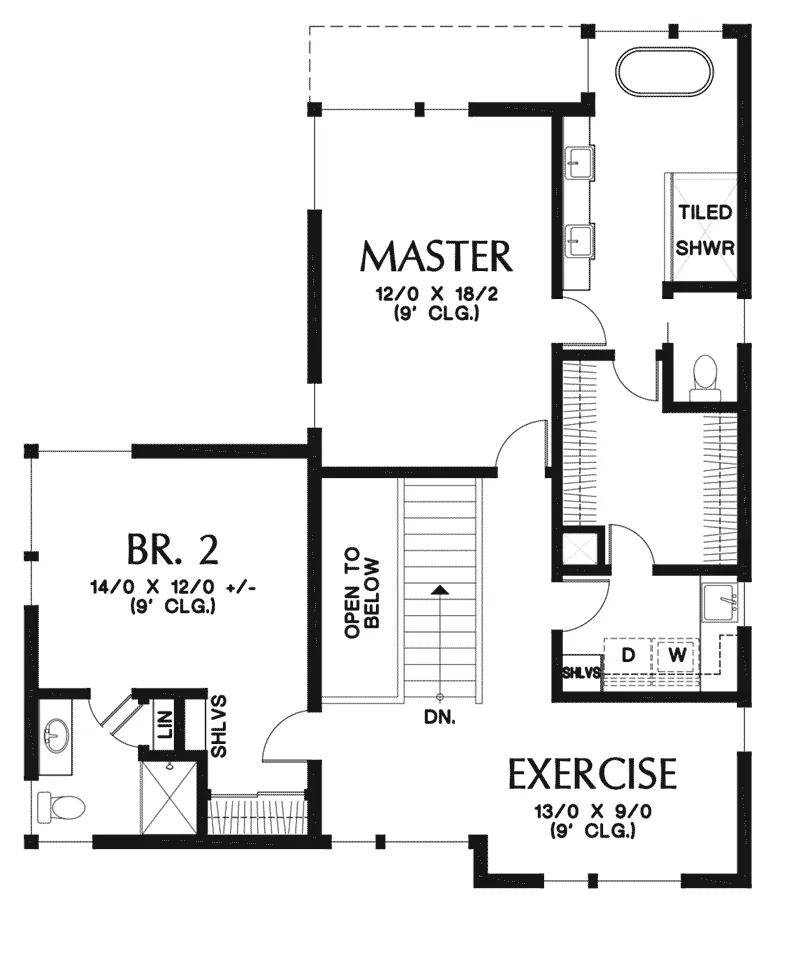 Vacation House Plan Second Floor - DuPont Modern Home 011D-0586 - Search House Plans and More