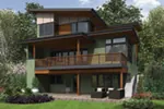 Vacation House Plan Rear Photo 01 - DuPont Modern Home 011D-0586 - Search House Plans and More