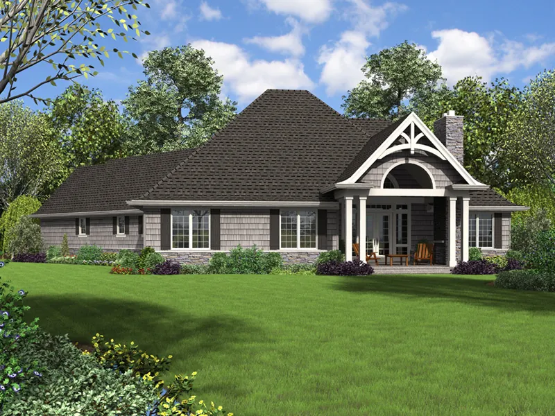 Country House Plan Rear Photo 01 - Geneva Lane Craftsman Home 011D-0606 - Search House Plans and More