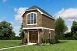 Shingle House Plan Front Photo 01 - Dyson Downs Narrow Lot Home 011D-0616 - Search House Plans and More