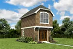 Shingle House Plan Front Photo 02 - Dyson Downs Narrow Lot Home 011D-0616 - Search House Plans and More