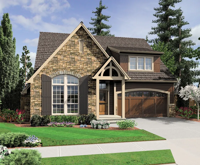 Rustic House Plan Front of Home - Gregory Park Craftsman Home 011D-0626 - Search House Plans and More