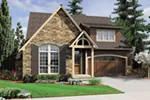 Rustic House Plan Front of Home - Gregory Park Craftsman Home 011D-0626 - Search House Plans and More