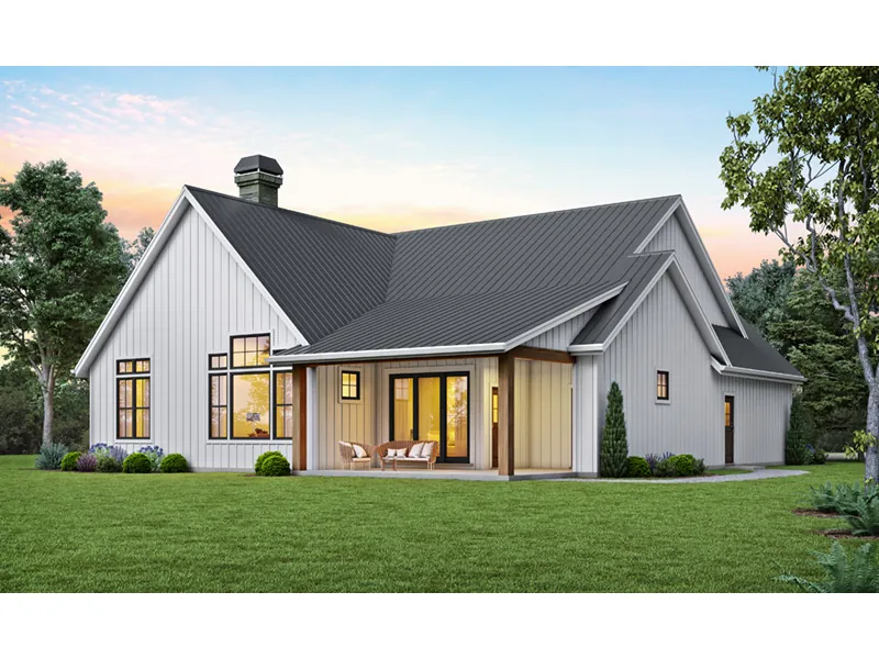 Arts & Crafts House Plan Rear Photo 01 - Mercer Way Modern Farmhouse 011D-0627 - Shop House Plans and More