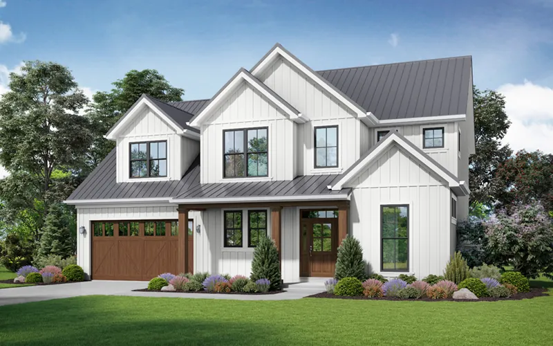 Country House Plan Front of Home - Morganridge Modern Farmhouse 011D-0658 | House Plans and More