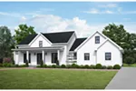 Farmhouse Plan Front of Home - Perry Hill Modern Farmhouse 011D-0661 - Shop House Plans and More