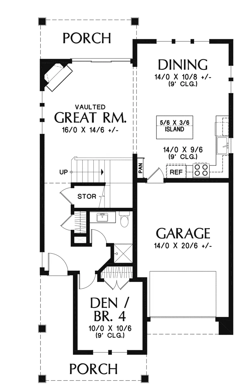 Farmhouse Plan First Floor - 011D-0692 - Shop House Plans and More