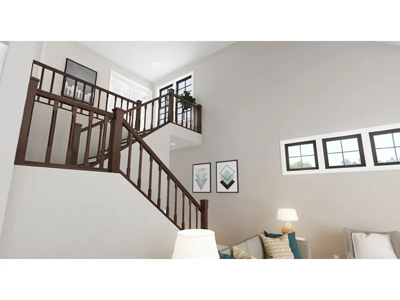 Farmhouse Plan Stairs Photo - 011D-0692 - Shop House Plans and More