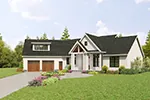 Contemporary House Plan Front Photo 01 - Kayak Creek Modern Farmhouse 011D-0712 - Search House Plans and More