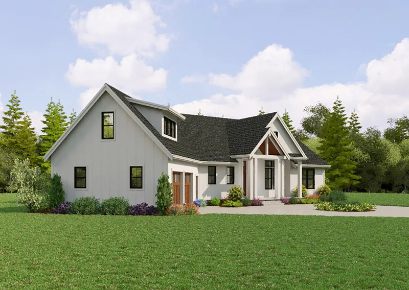 Contemporary House Plan Side View Photo - Kayak Creek Modern Farmhouse 011D-0712 - Search House Plans and More