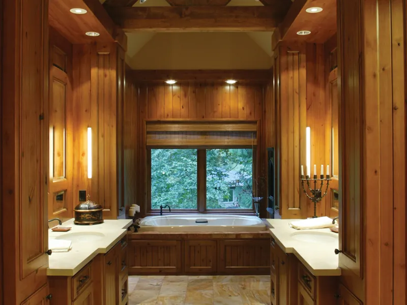 Ranch House Plan Bathroom Photo 01 - Cliffwood Trail Lodge Home 011S-0001 - Search House Plans and More