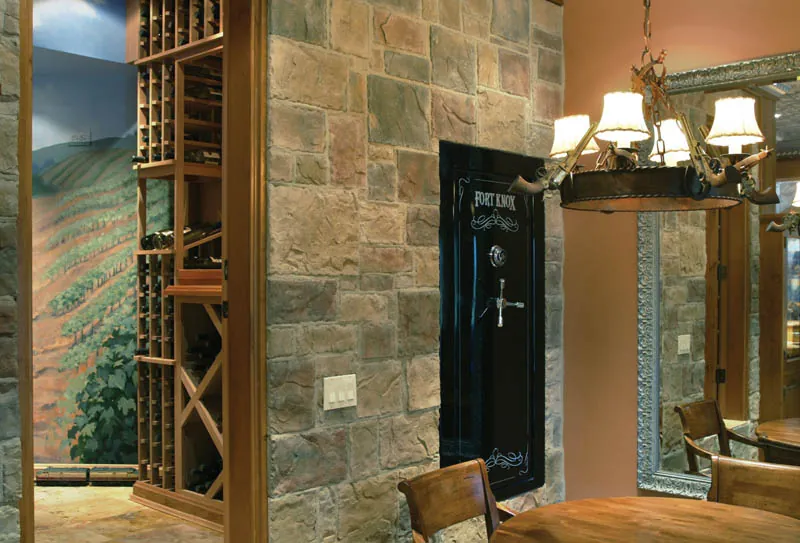 Ranch House Plan Wine Cellar Photo - Cliffwood Trail Lodge Home 011S-0001 - Search House Plans and More
