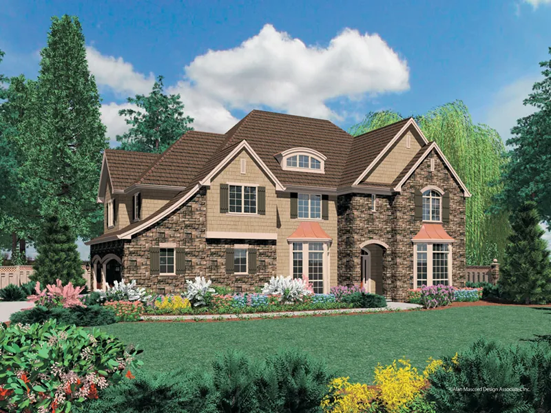 Luxury House Plan Front Image - Castlton European Grandeur Home 011S-0002 - Search House Plans and More
