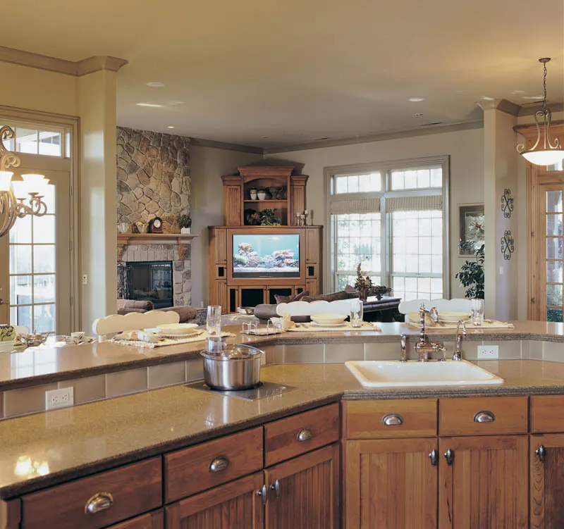 European House Plan Kitchen Photo 01 - White River Luxury Home 011S-0012 - Shop House Plans and More