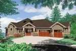 Craftsman House Plan Front Image - Juntara Craftsman Shingle Home 011S-0017 - Search House Plans and More