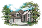 Traditional House Plan Front of Home - Swinton Traditional Home 011S-0031 - Shop House Plans and More