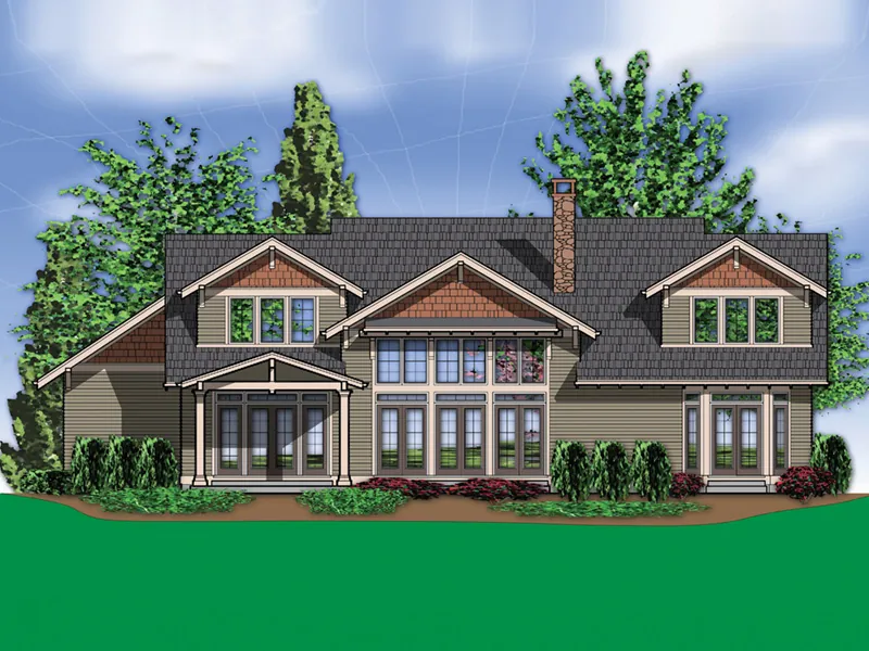 Luxury House Plan Color Image of House - Glacierview Craftsman Home 011S-0043 - Search House Plans and More