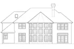 Sunbelt House Plan Rear Elevation - 011S-0060 - Shop House Plans and More