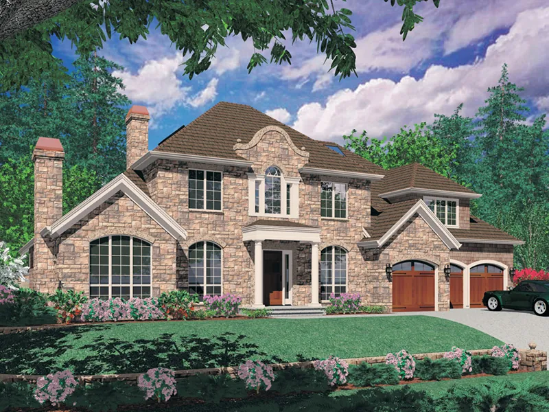 Luxury House Plan Front Image - Fairfax Manor Luxury Home 011S-0063 - Search House Plans and More