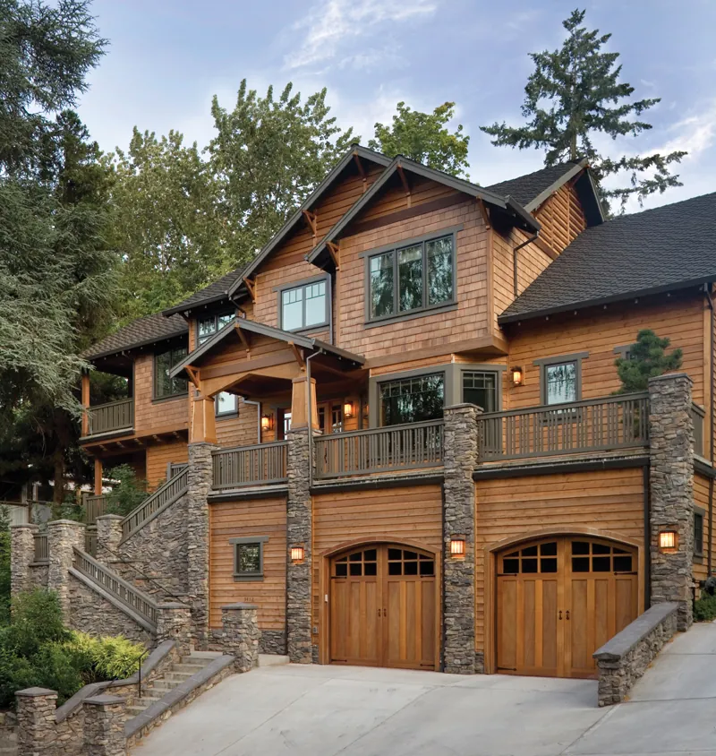 Rustic Cedar Shingled Craftsman Style Luxury Home 