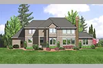 Luxury House Plan Color Image of House - Canterra Traditional Home 011S-0074 - Shop House Plans and More