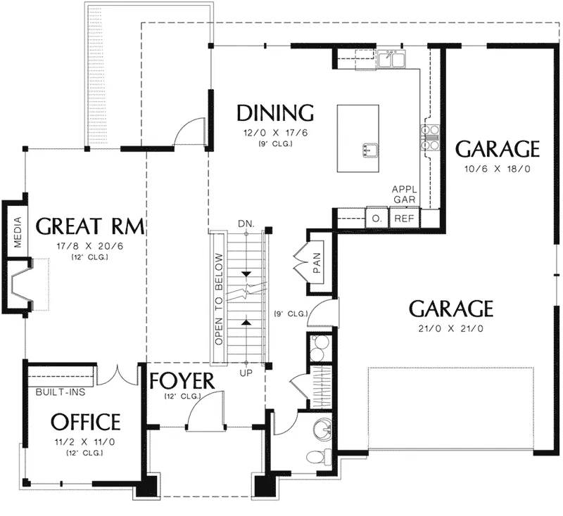Luxury House Plan First Floor - 011S-0075 - Shop House Plans and More