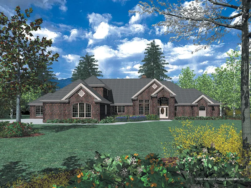 Ranch House Plan Front Image - Concannon Luxury Home 011S-0076 - Shop House Plans and More
