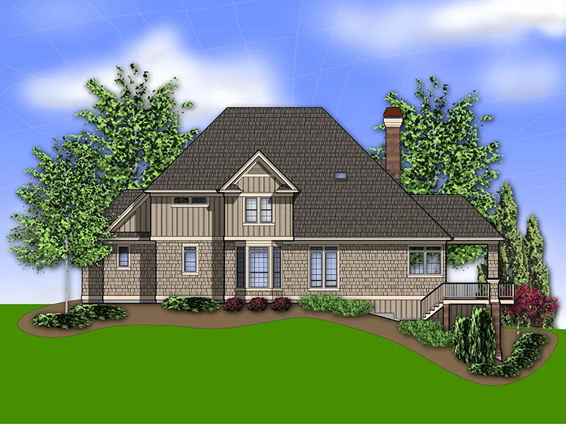Shingle House Plan Color Image of House - 011S-0078 - Shop House Plans and More