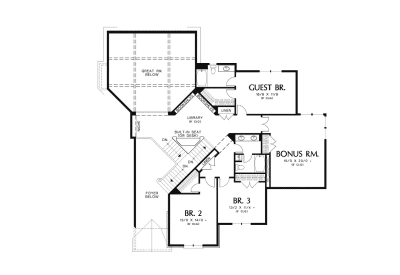 Mountain House Plan Second Floor - Gifford Place Luxury Home 011S-0081 - Shop House Plans and More