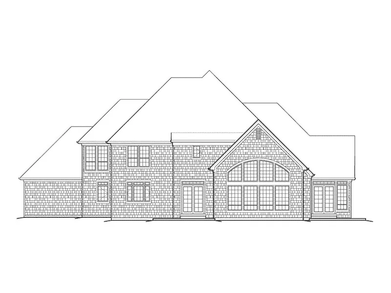 Country House Plan Rear Elevation - Gifford Place Luxury Home 011S-0081 - Shop House Plans and More