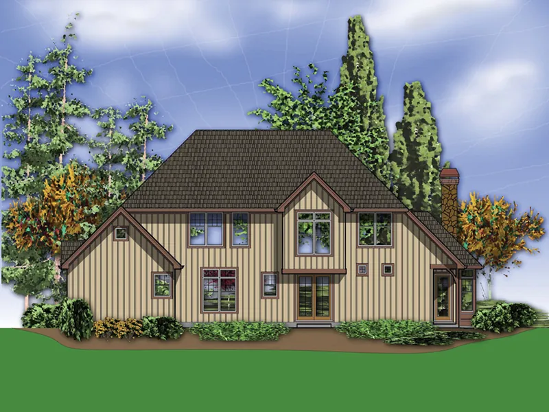 Mountain House Plan Color Image of House - 011S-0083 - Shop House Plans and More