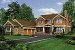 Country House Plan Front of Home - Patterson Pier Luxury Craftsman Home 011S-0087 - Shop House Plans and More