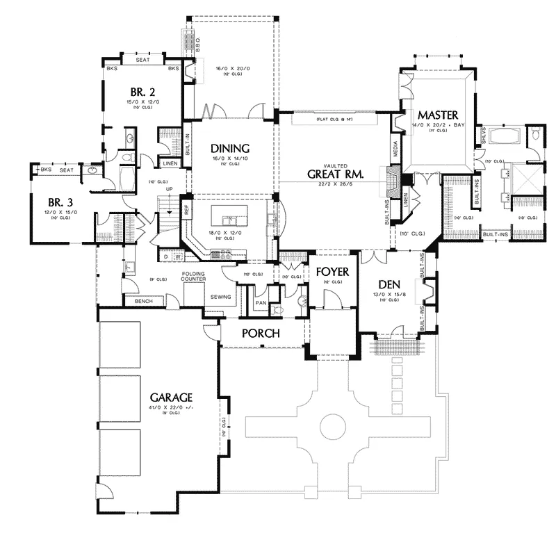European House Plan First Floor - DeMere Luxury European Home 011S-0088 - Search House Plans and More