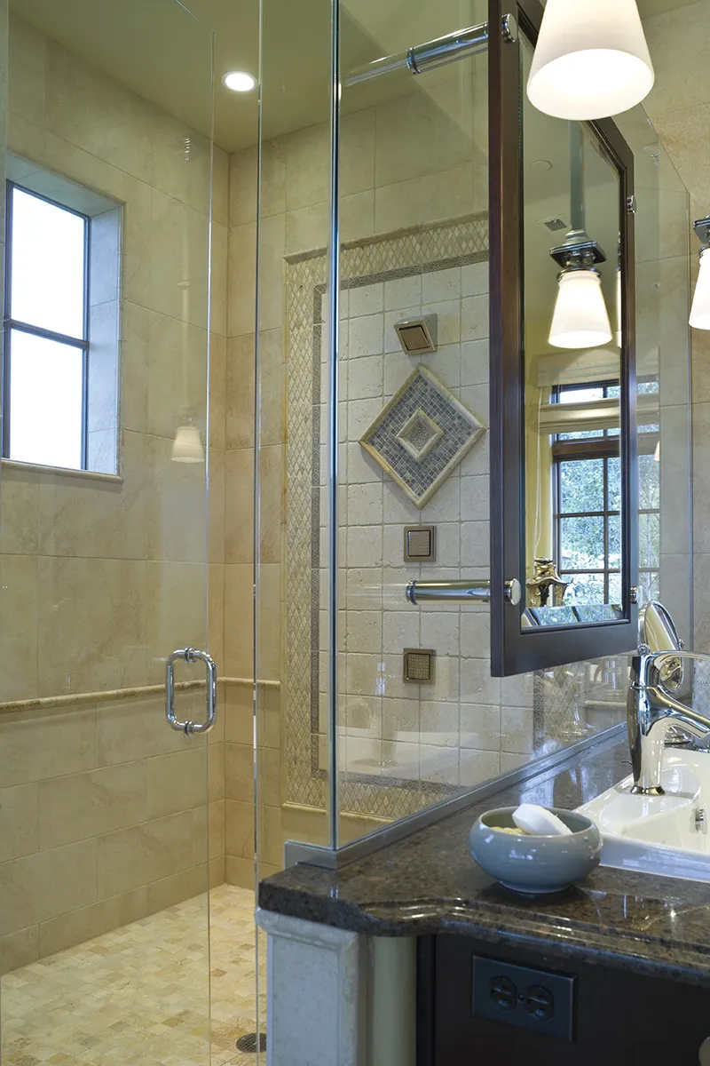 European House Plan Master Bathroom Photo 06 - DeMere Luxury European Home 011S-0088 - Search House Plans and More