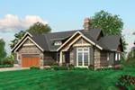 Arts & Crafts House Plan Front of Home - Prichard Place Luxury Craftsman Home 011S-0100 - Shop House Plans and More