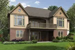 Arts & Crafts House Plan Rear Photo 01 - Steinhoff Luxury European Home 011S-0106 - Shop House Plans and More
