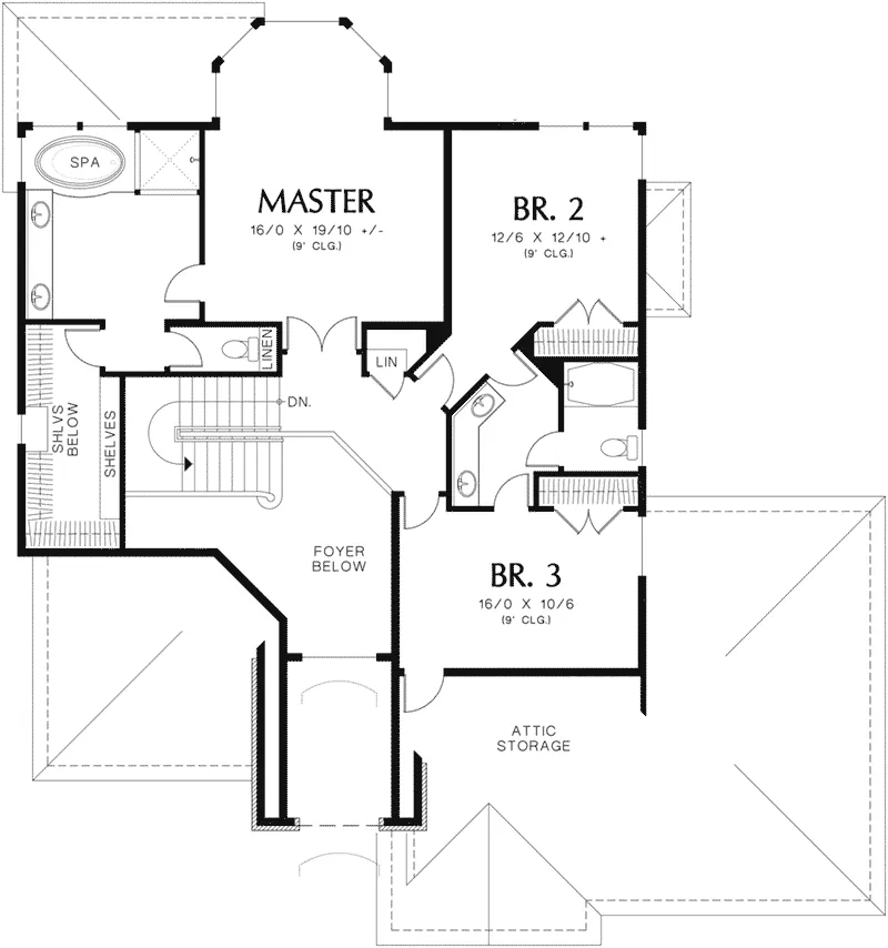 Luxury House Plan Second Floor - 011S-0132 - Shop House Plans and More