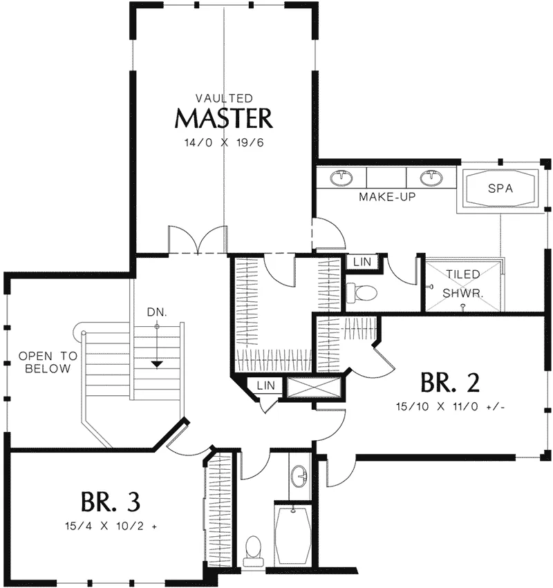 Craftsman House Plan Second Floor - Lynn Creek Luxury Home 011S-0143 - Shop House Plans and More